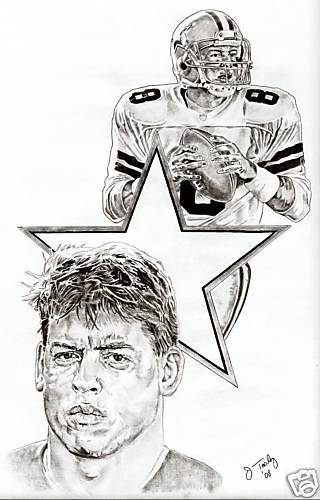 320x500 Troy Aikman Dallas Cowboys Sketch Poster Picture Art Ebay - Dallas Cowboys Sketch
