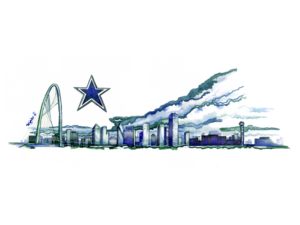 300x225 Tag Dallas Skyline Art Tauma Wiggins Art - Dallas Skyline Sketch