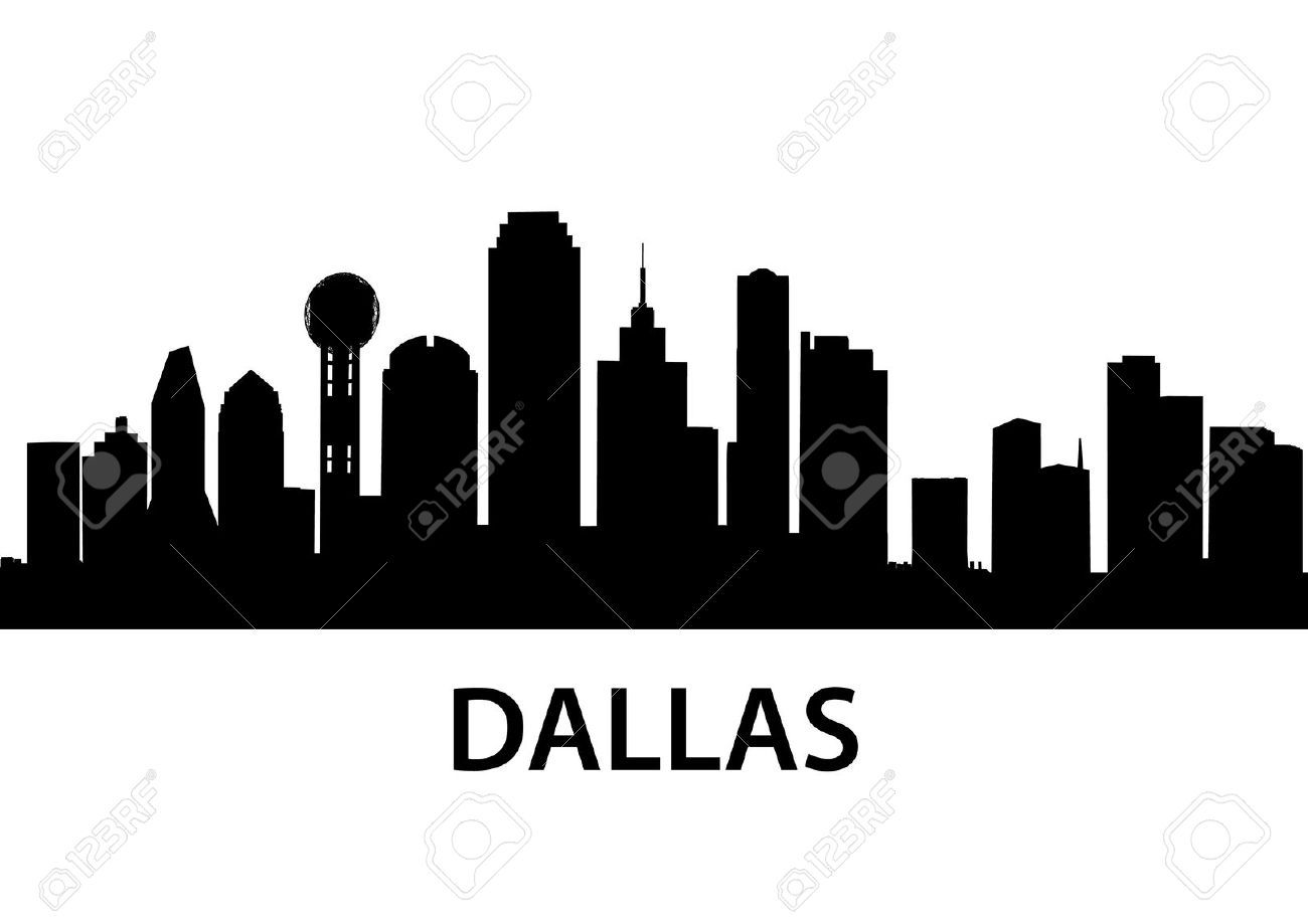 1300x919 Dallas Skyline Outline - Dallas Skyline Sketch