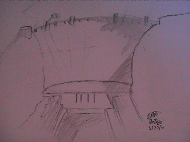 640x480 Hoover Dam Sketch By Kravical - Dam Sketch