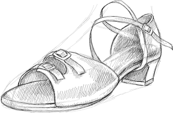350x229 Roxy Beige - Dance Shoes Sketch