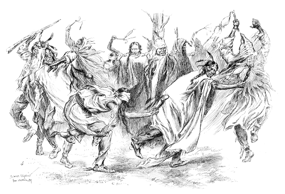 1000x683 Ghost Dance 1890 Nghost Dance Ceremony Of Plains Native Americans - Dance Sketch