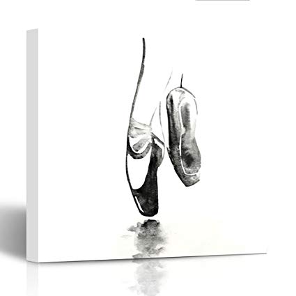 425x425 Emvency Painting Canvas Print Wooden Frame Ballet - Dance Sketch