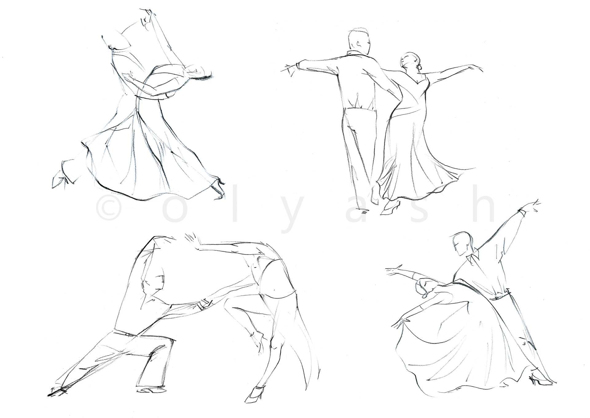 Dance Sketch at PaintingValley.com | Explore collection of Dance Sketch