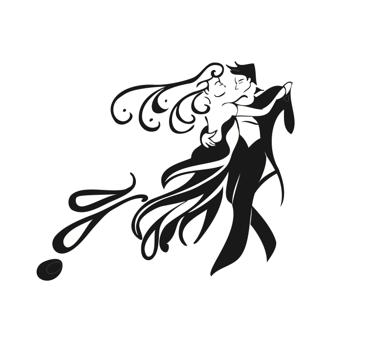 755x717 Dancing Couple Logo By Julielukeartwork - Dancing Couple Sketch