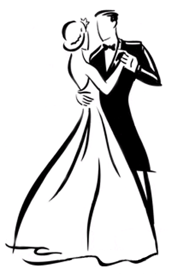 603x902 Drawn Dancer Slow Dancing - Dancing Couple Sketch