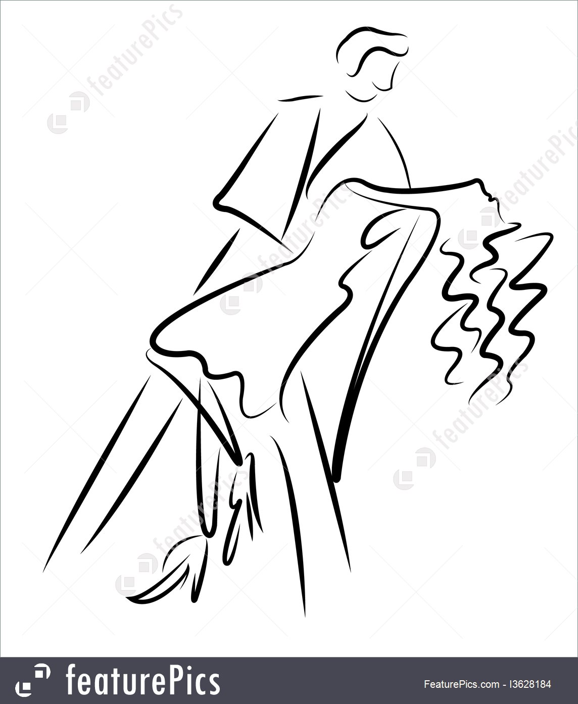 1144x1392 Entertainment Dancing Couple Sketch, Vector - Dancing Couple Sketch