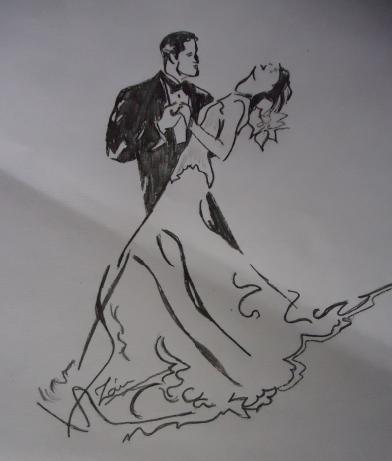 392x461 Pencil Sketches Amp Painting Music - Dancing Couple Sketch