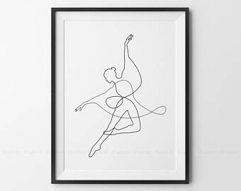340x270 Dancer Sketch Etsy - Dancing Woman Sketch