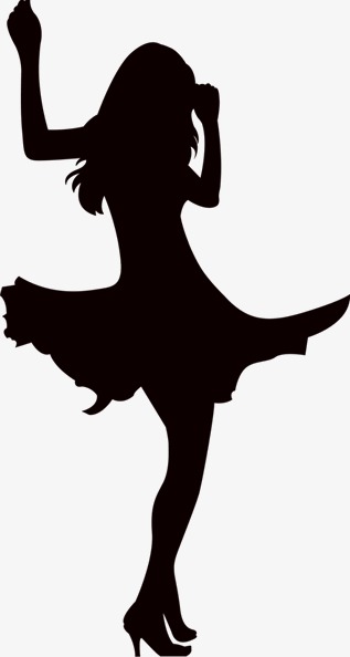 317x594 Dancing Woman Silhouette, Woman Clipart, Dancing Clipart, Wave Png - Dancing Woman Sketch