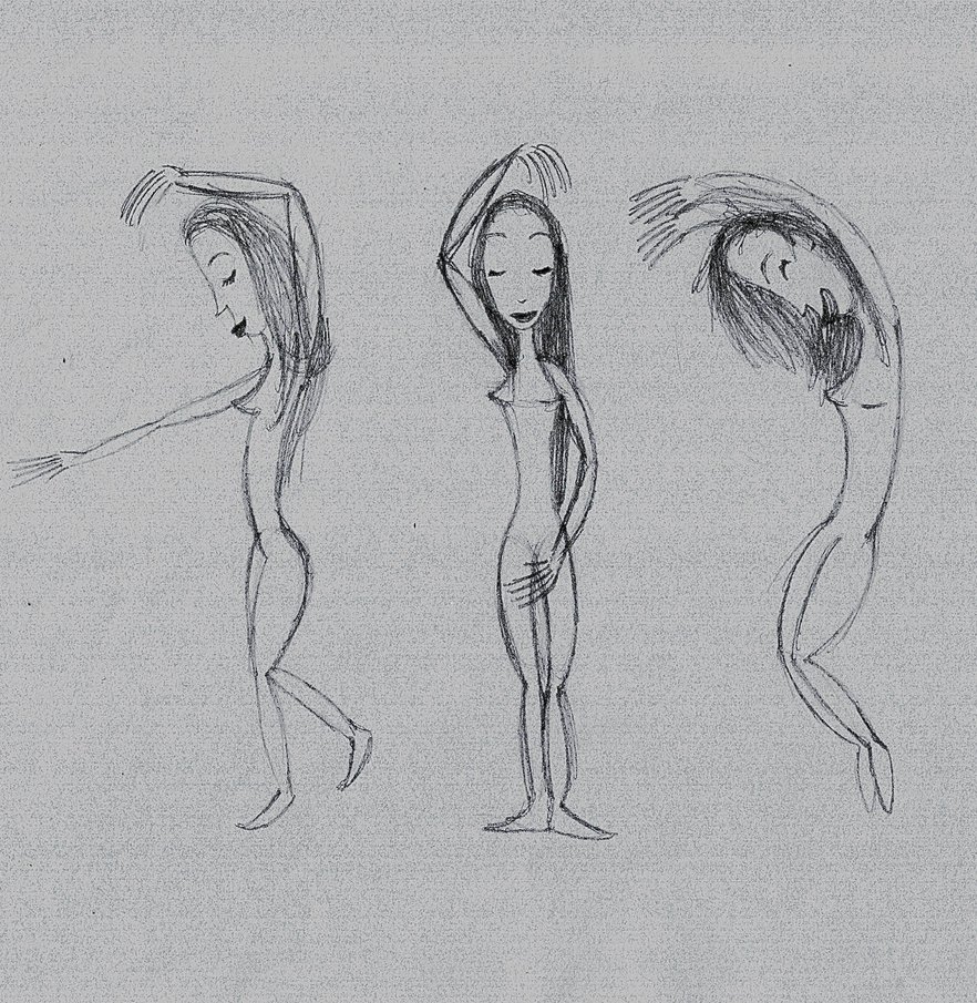 882x905 Dancing Woman Sketch By Eleanordcrowther - Dancing Woman Sketch