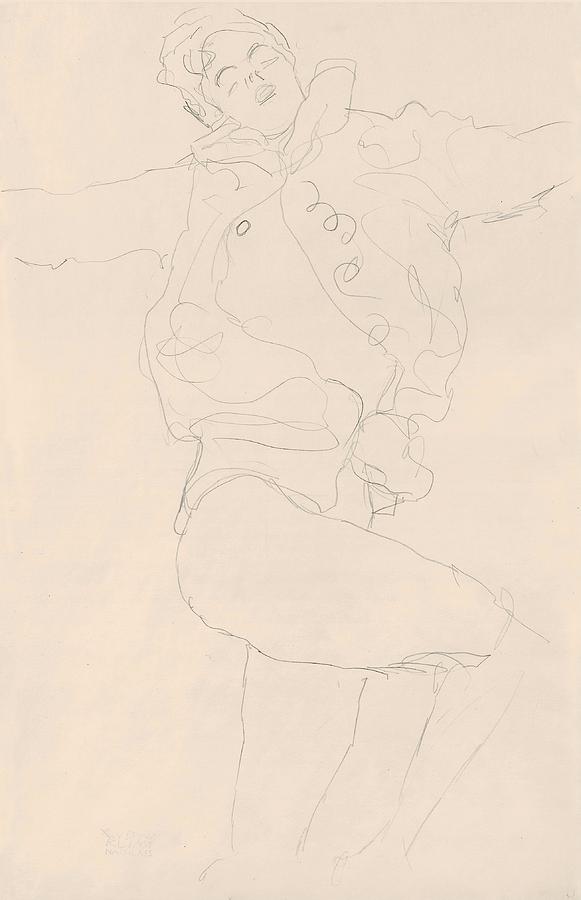 581x900 Dancing Woman With Cape Drawing By Grypons Art - Dancing Woman Sketch