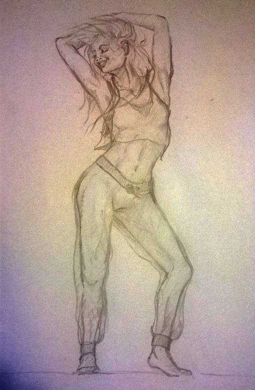 512x782 Dancing Woman Sketch By Joanne1995 - Dancing Woman Sketch