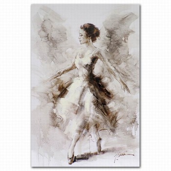 350x350 Hot Sale Abstract Handmade Beautiful Dancing Woman In Dress Body - Dancing Woman Sketch
