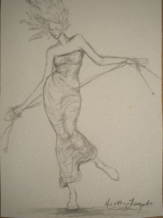 570x760 Original Sketch Of Dancing Woman Sketches, Dancing And Originals - Dancing Woman Sketch
