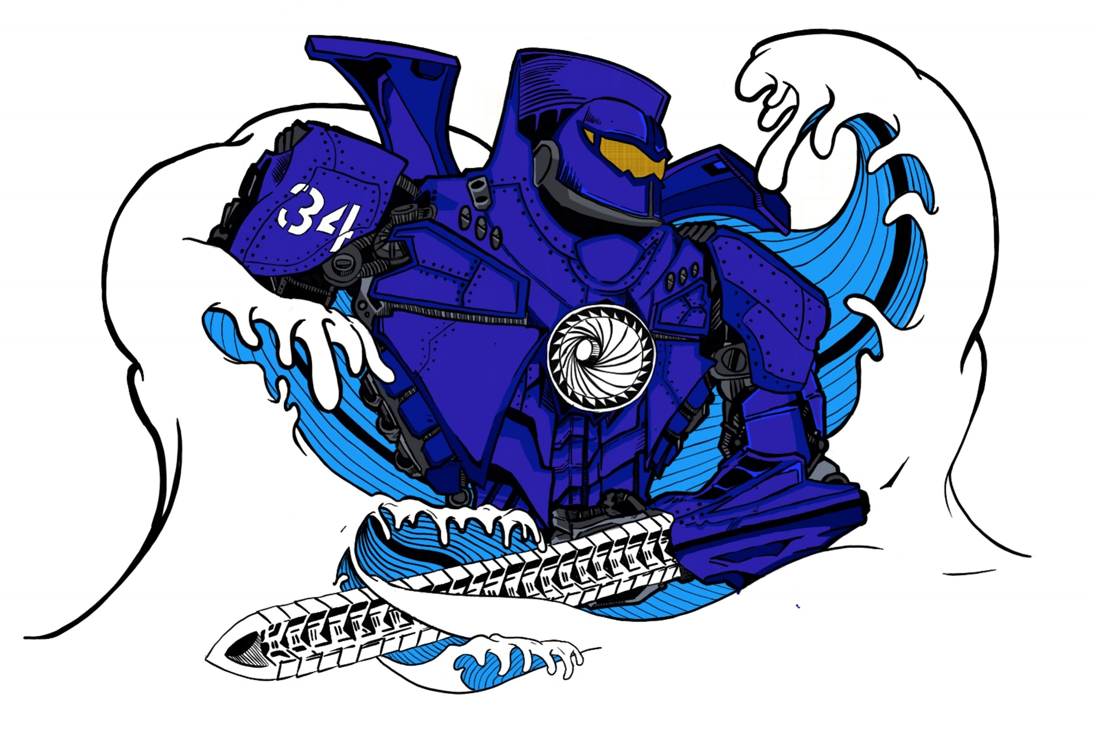 2221x1535 Gipsy Danger Sketch, Instagramodin.illustratuons - Danger Sketch