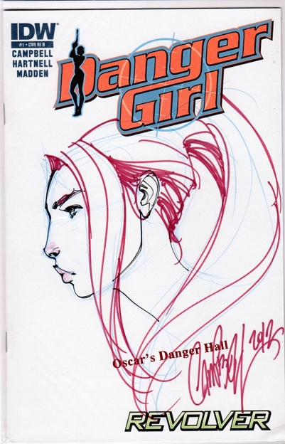 401x624 Jeff Scott Campbell Danger Girl Revolver 1100 Sonya Savage Sketch - Danger Sketch