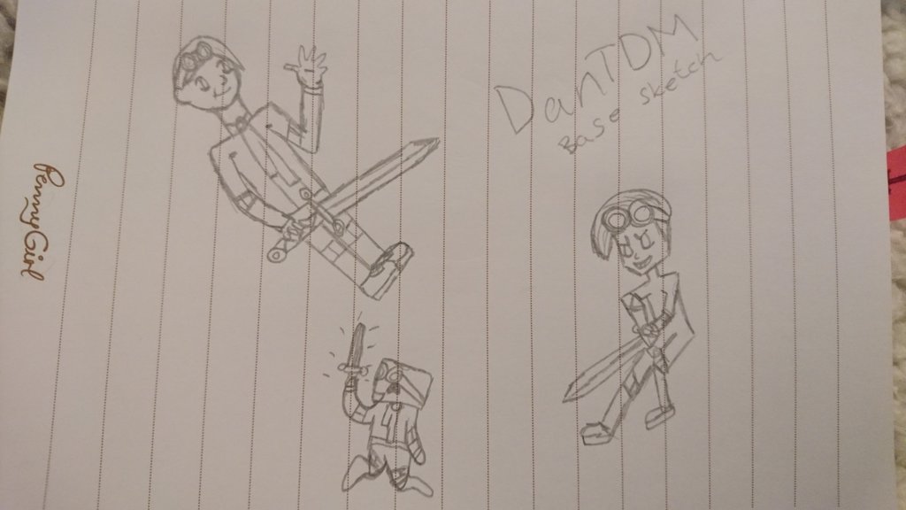 1024x576 Dantdm Sketch By Diamondmlpocean - Dantdm Sketch