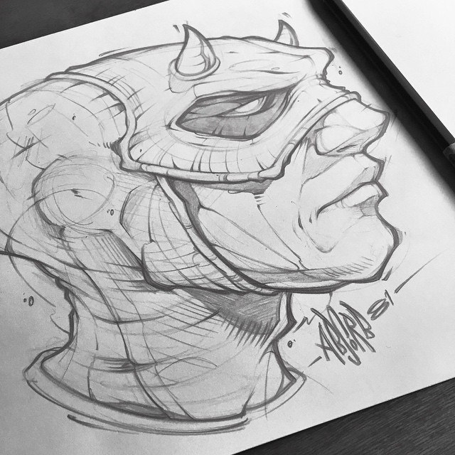 640x640 Quick - Daredevil Sketch