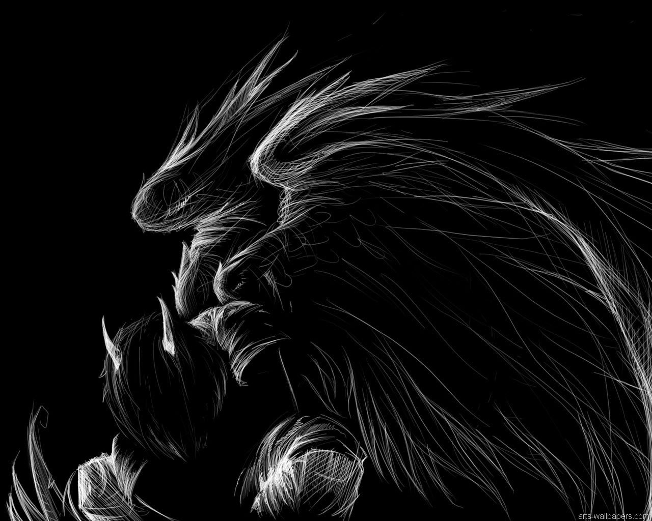 1280x1024 Dark Angel Sketch Dark Fallen Angel Wallpaper Absrtact Art - Dark Angel Sketch