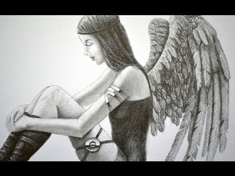 480x360 How To Draw An Angel Or A Dark Angel - Dark Angel Sketch