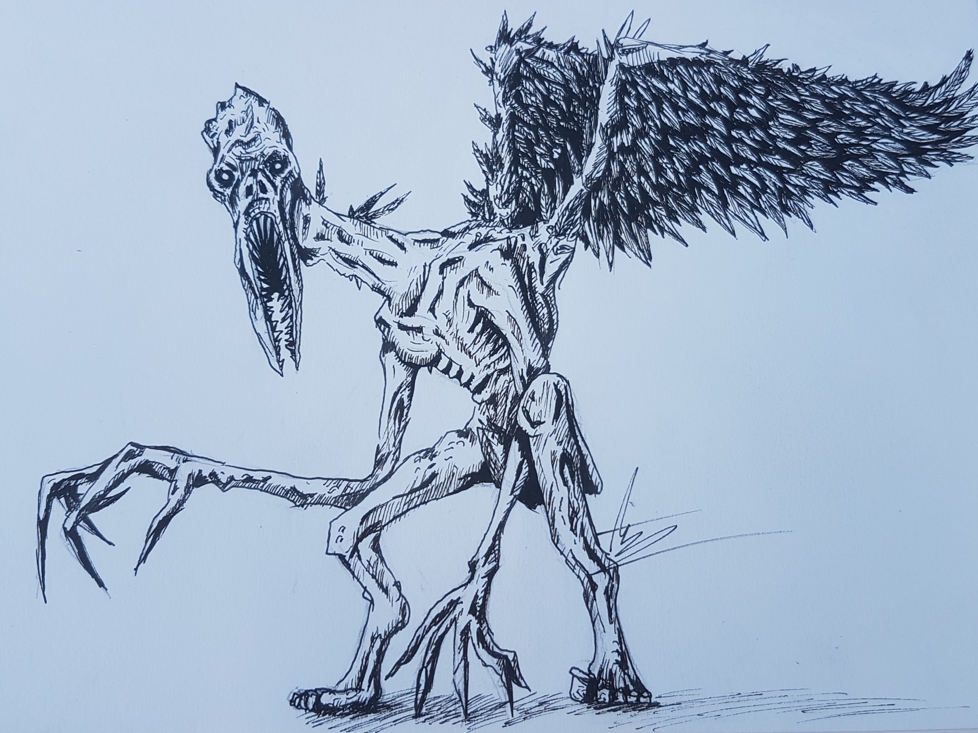 1920x1440 Achim Kretz - Dark Angel Sketch