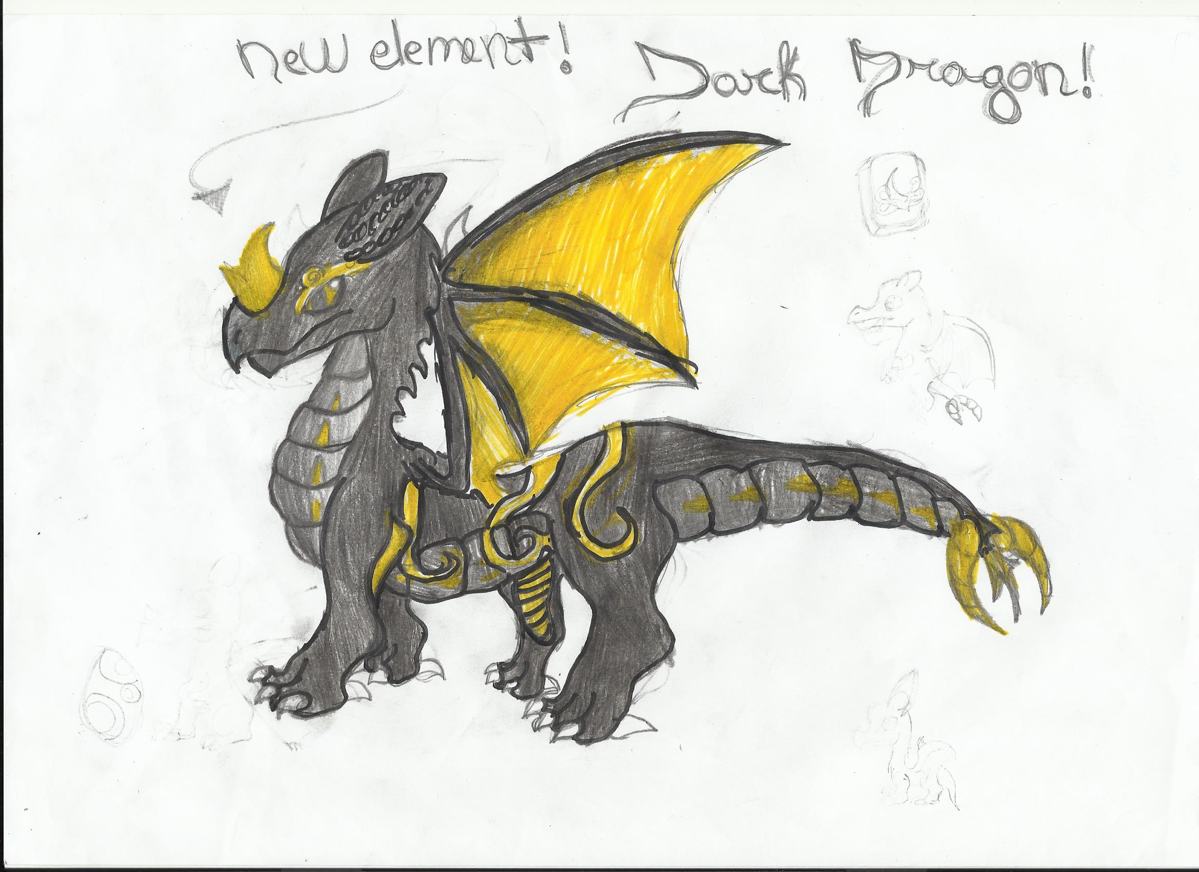 2338x1700 Image - Dark Dragon Sketch