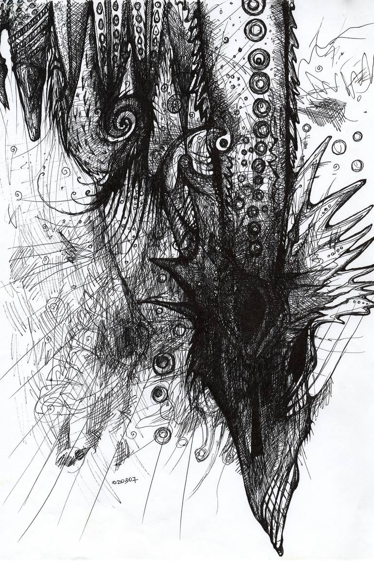 770x1154 Space Dragon - Dark Dragon Sketch