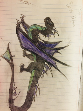 Dark Dragon Sketch at PaintingValley.com | Explore collection of Dark ...