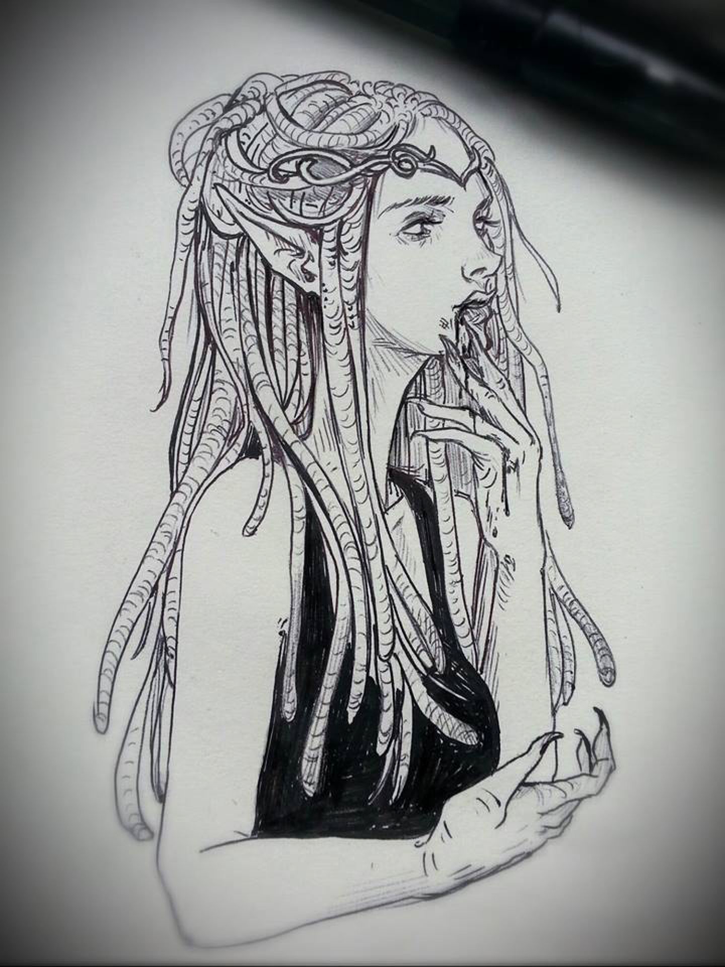 1440x1920 Dark Elf By Jowiel On @ Inspirationpeople - Dark Elf Sketch