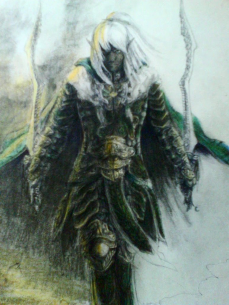 774x1032 The Earthlight Academy Dark Elves Torchbearer Edition - Dark Elf Sketch