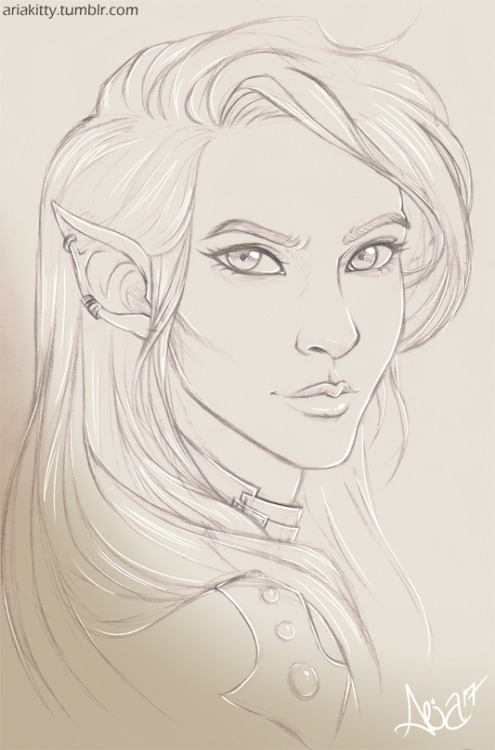 495x750 Dark Elf Assassin Tumblr - Dark Elf Sketch