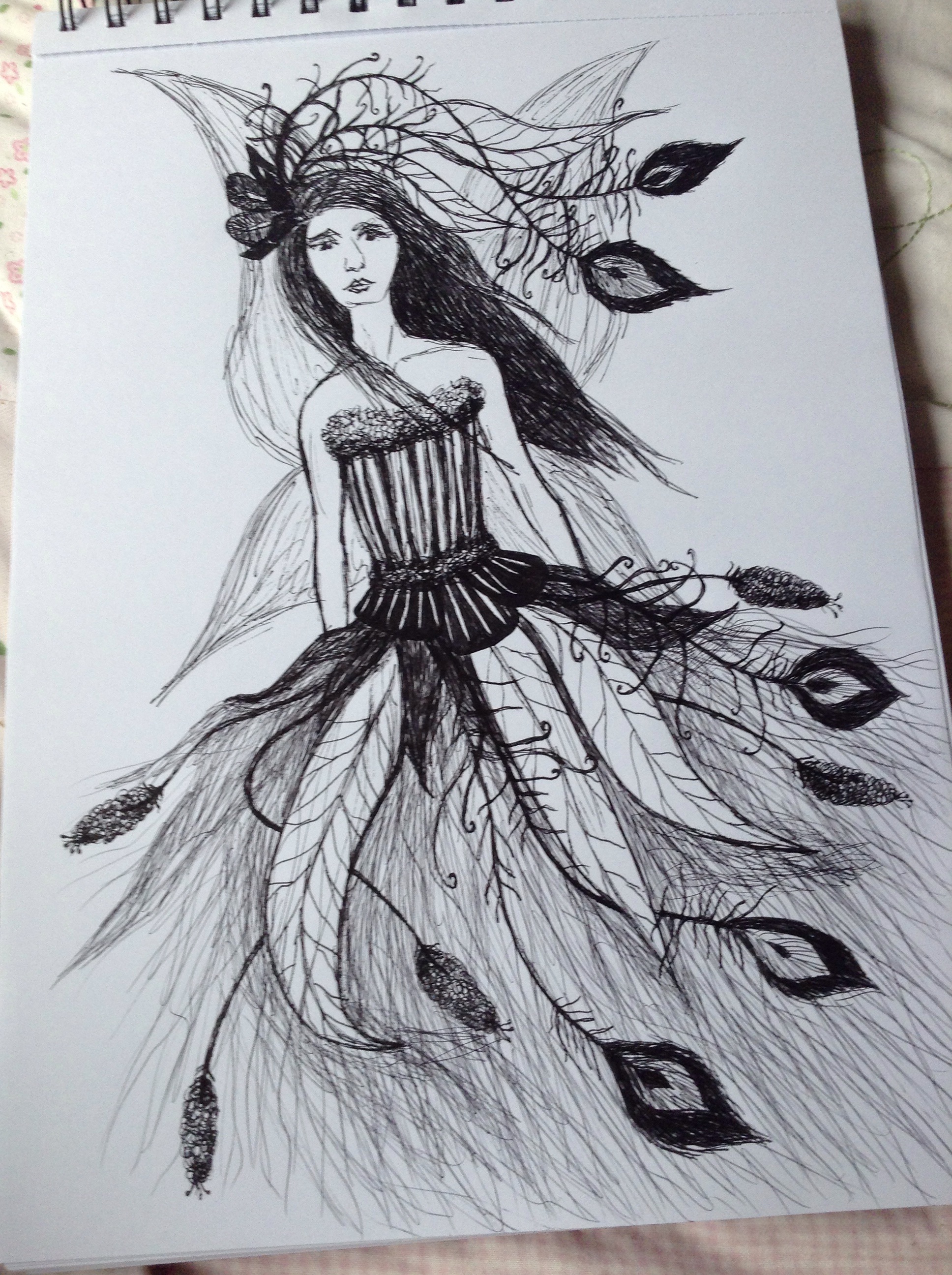 1936x2592 Light Amp Dark Fairy Drawing Happenstantialmusing - Dark Fairy Sketch