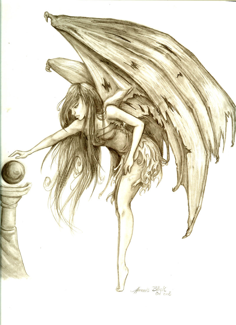 800x1100 Photos Gothic Fairy Drawings, - Dark Fairy Sketch