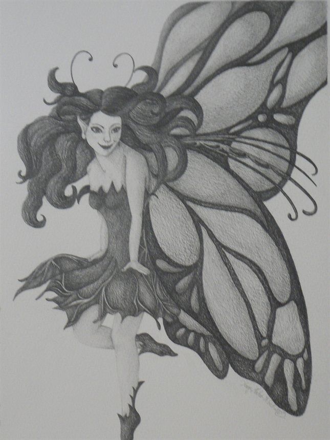 645x860 Dark Fairy Drawings To Color Fairies Pencil Sketches Things To - Dark Fairy Sketch