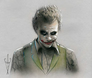 300x257 Joker Drawing 12 X 18 Dark Knightatman Rises - Dark Knight Joker Sketch