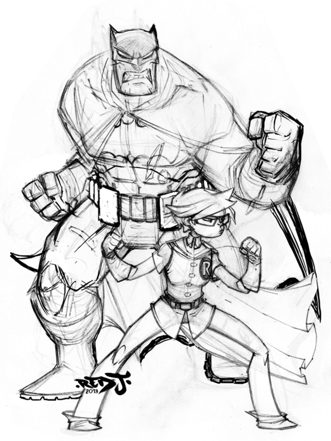 Dark Knight Sketch at PaintingValley.com | Explore collection of Dark ...