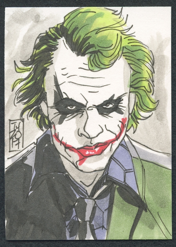 711x1000 Online Sports Memorabilia Auction Pristine Auction - Dark Knight Sketch