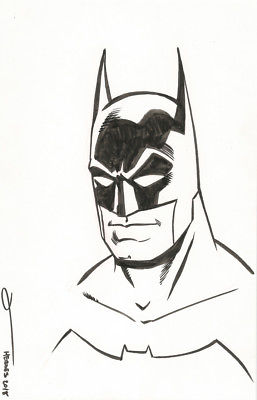257x400 Rob Jones Signed Dc Comics Original Dark Knight Art Sketch - Dark Knight Sketch