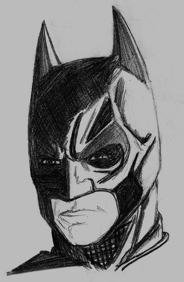 Dark Knight Sketch at PaintingValley.com | Explore collection of Dark ...