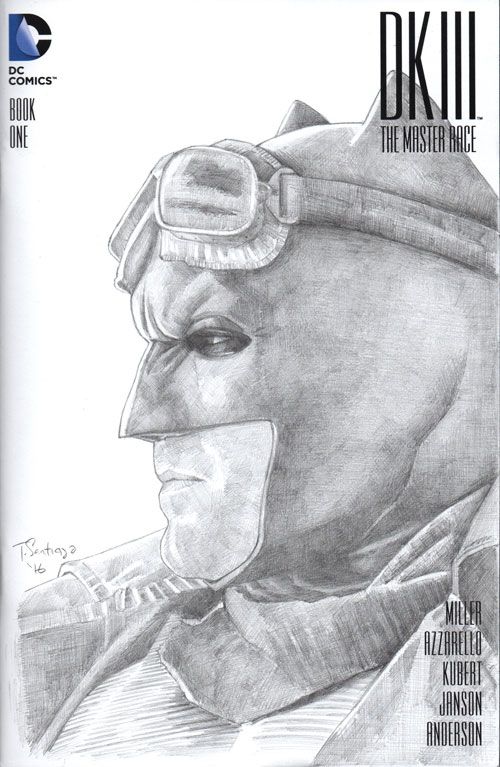500x767 Dark Knight Sketch Cover Fan Art By Artist Tony Santiago Sketch - Dark Knight Sketch