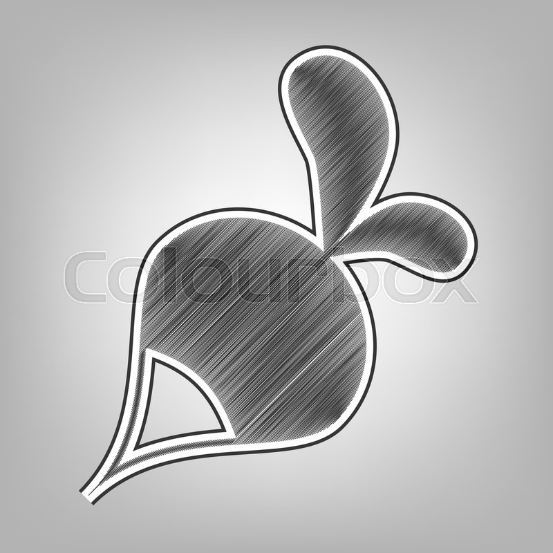 800x800 Radish Simple Sign. Vector. Pencil Sketch Imitation. Dark Gray - Dark Pencil Sketch