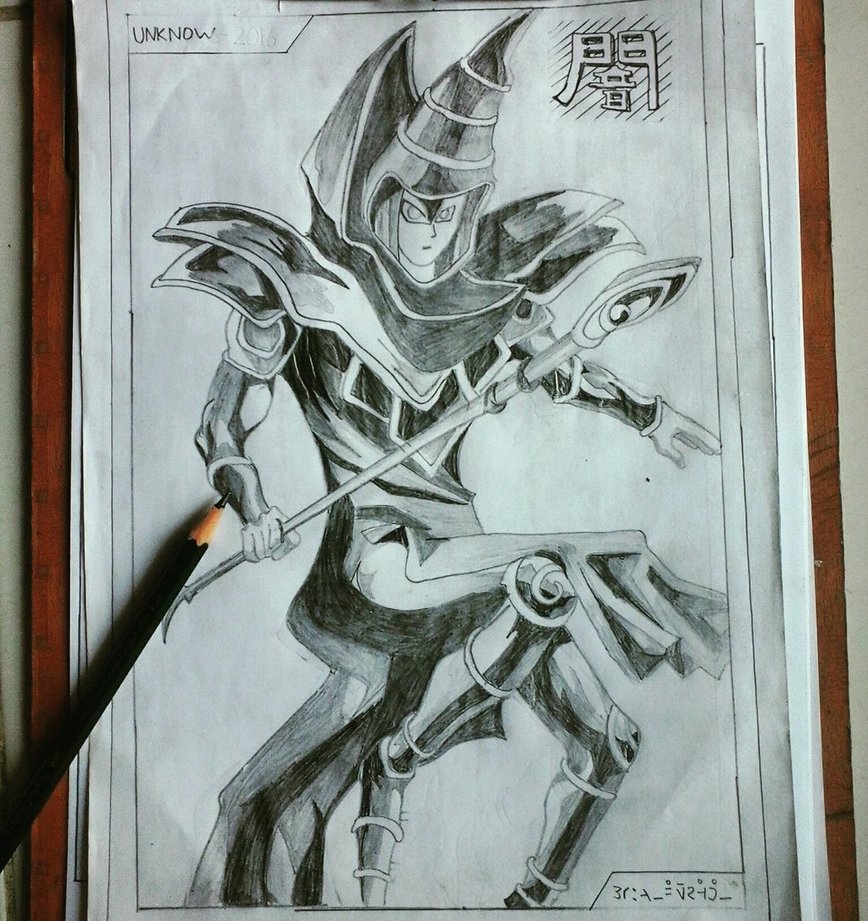 868x921 Yugioh Dark Magician Pencil Sketch Ig@alfinurhidil By Alfinurhidil - Dark Pencil Sketch
