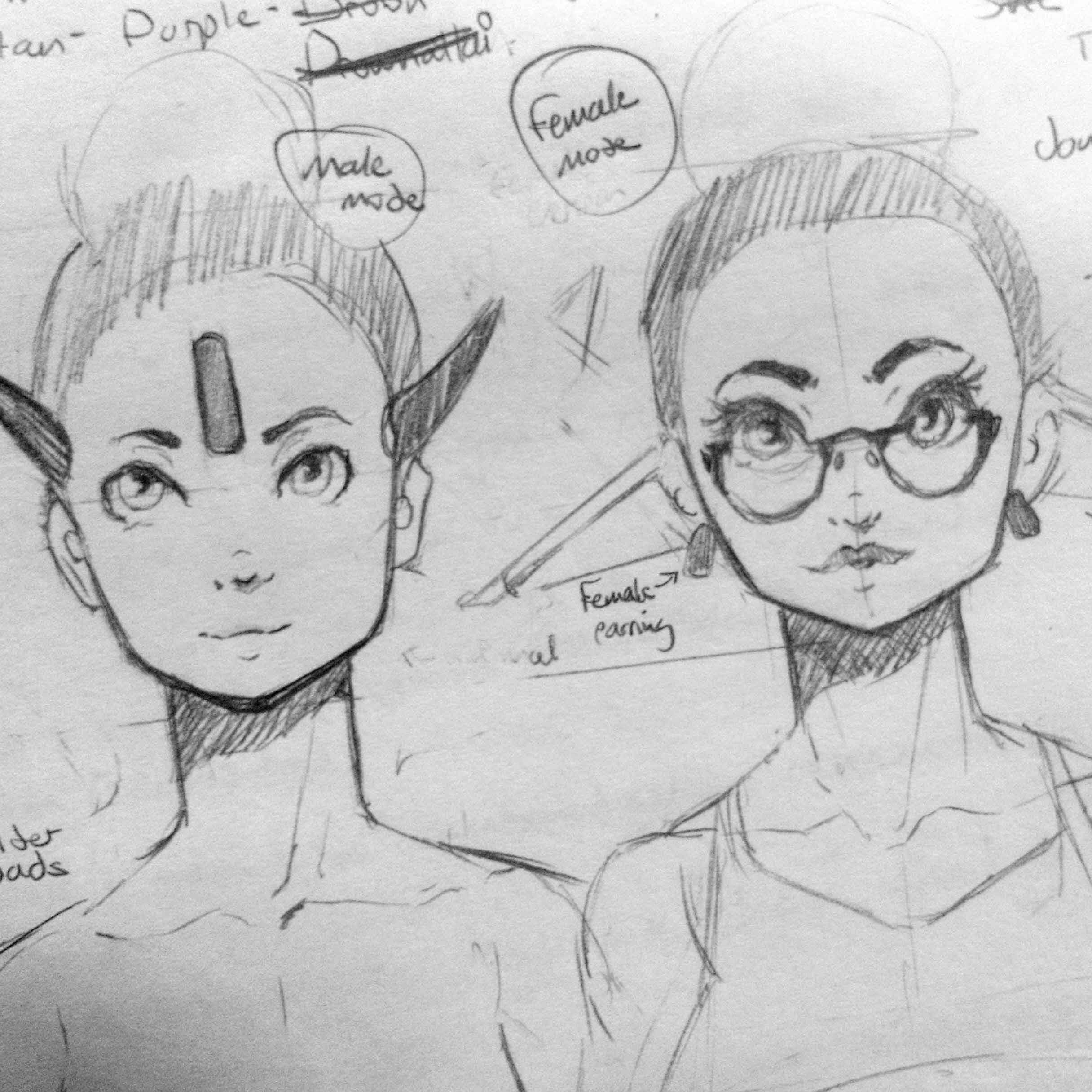 2432x2432 Dark Elf Sketches - Dark Sketches