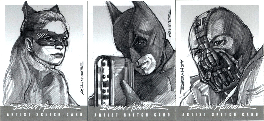 899x415 Dark Knight Rises Sketch Cards Brian Ashmore Illustration - Dark Sketches