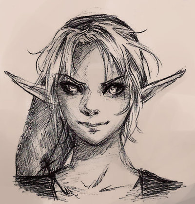 400x417 Dark Link Sketch By Anadia Chan - Dark Sketches