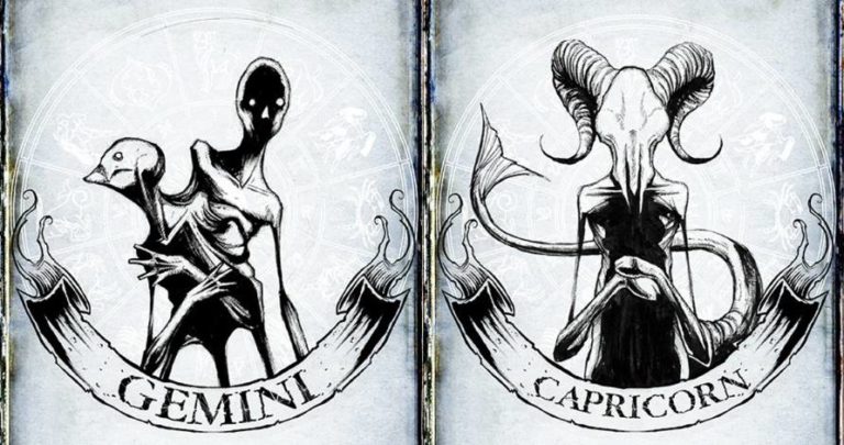 768x405 Discover The Dark Secrets Of Your Zodiac Sign Through These Creepy - Dark Sketches