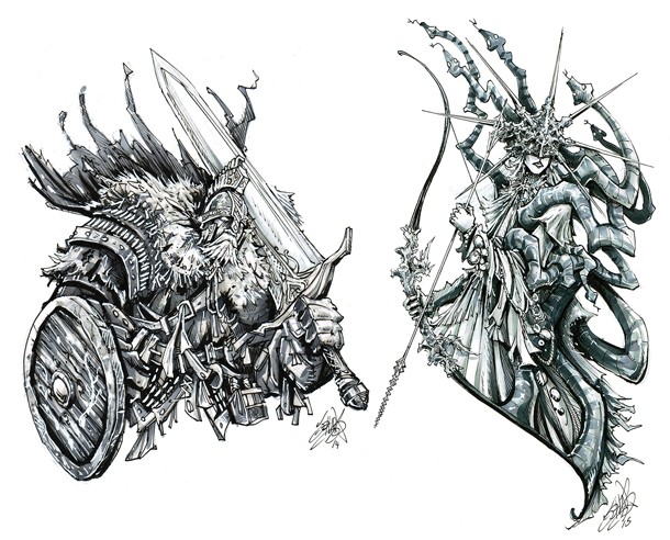 610x492 Artist Showcases Impressive Collection Of Dark Souls Sketches And - Dark Sketches