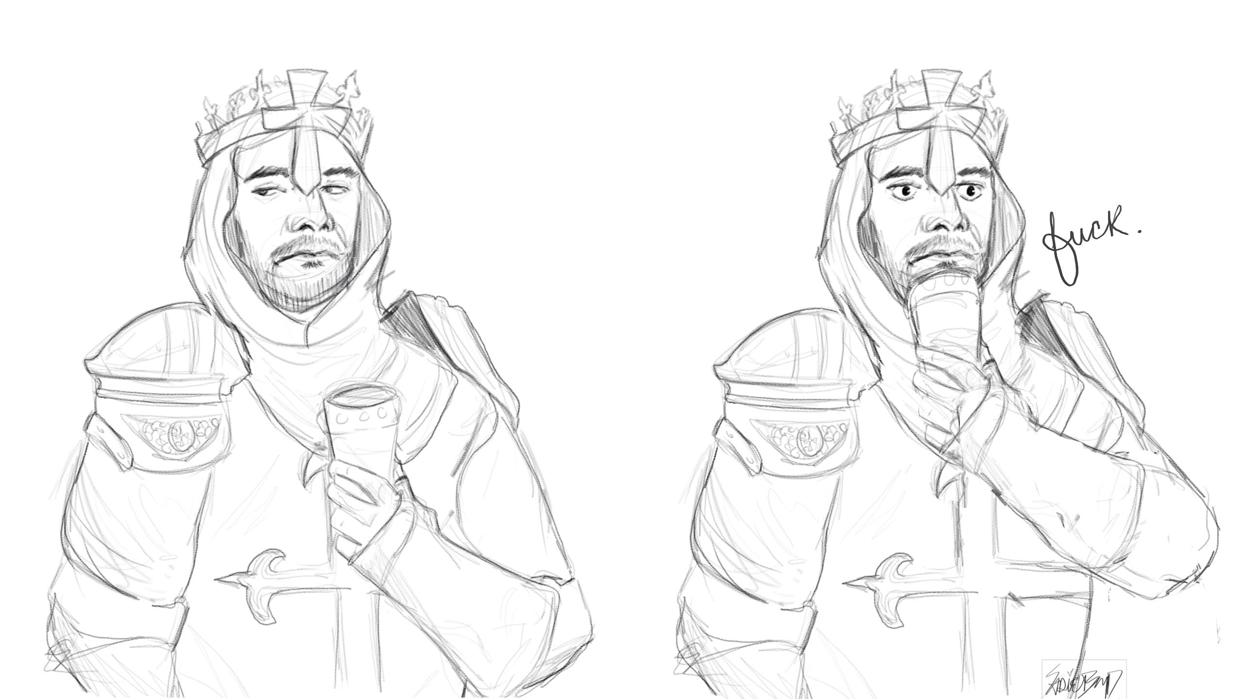 2560x1440 Warmup Sketch Of Brett From Dark Souls 3 Dlc Cowchop - Dark Souls Sketch