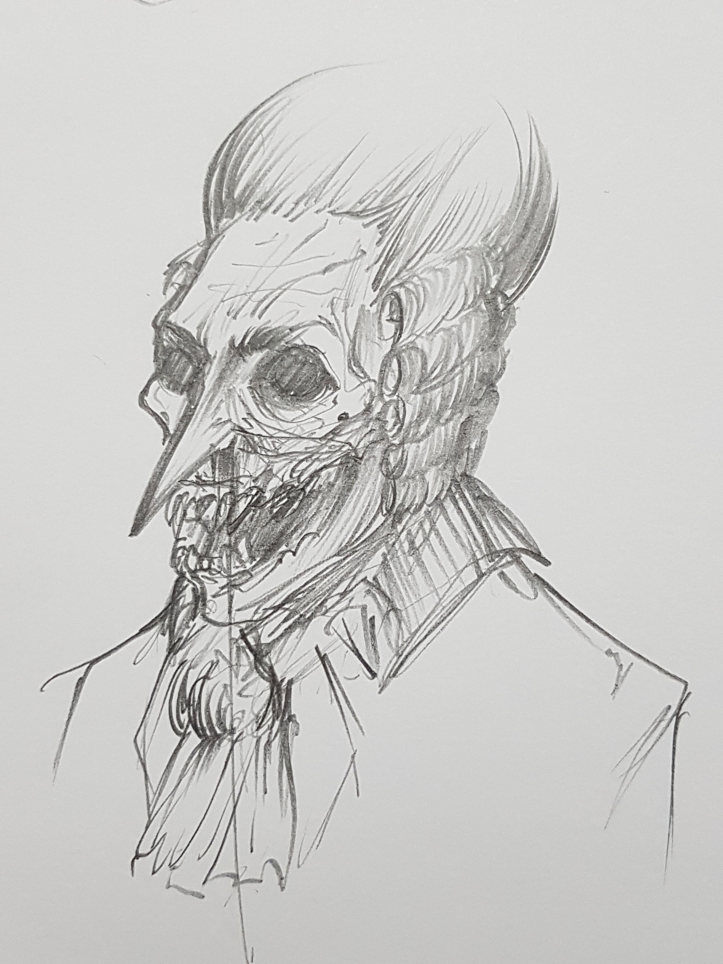 3024x4032 A Rough Sketch Of An Esquire Darkestdungeon - Darkest Sketch